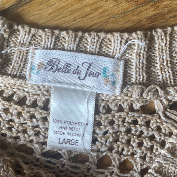 Belle du Jour Tan Wide Neck Sweater - Picture 6 of 7